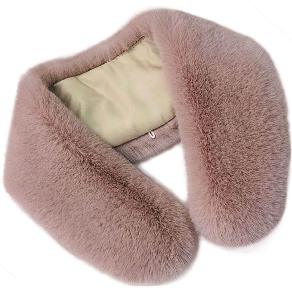 3748 Faux Fur Soft Warmer Collar Rabbit Fur Collar Shawl Wrap Stole Fake